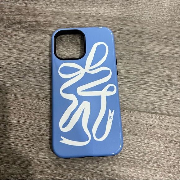Amazon Other - 3/$25 ✺ Blue and White bow phone case Iphone 13 pro max iphone 12 pro
